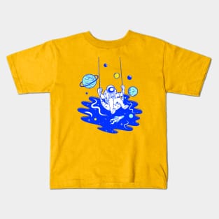 Astronaut Sits In The Moon Kids T-Shirt